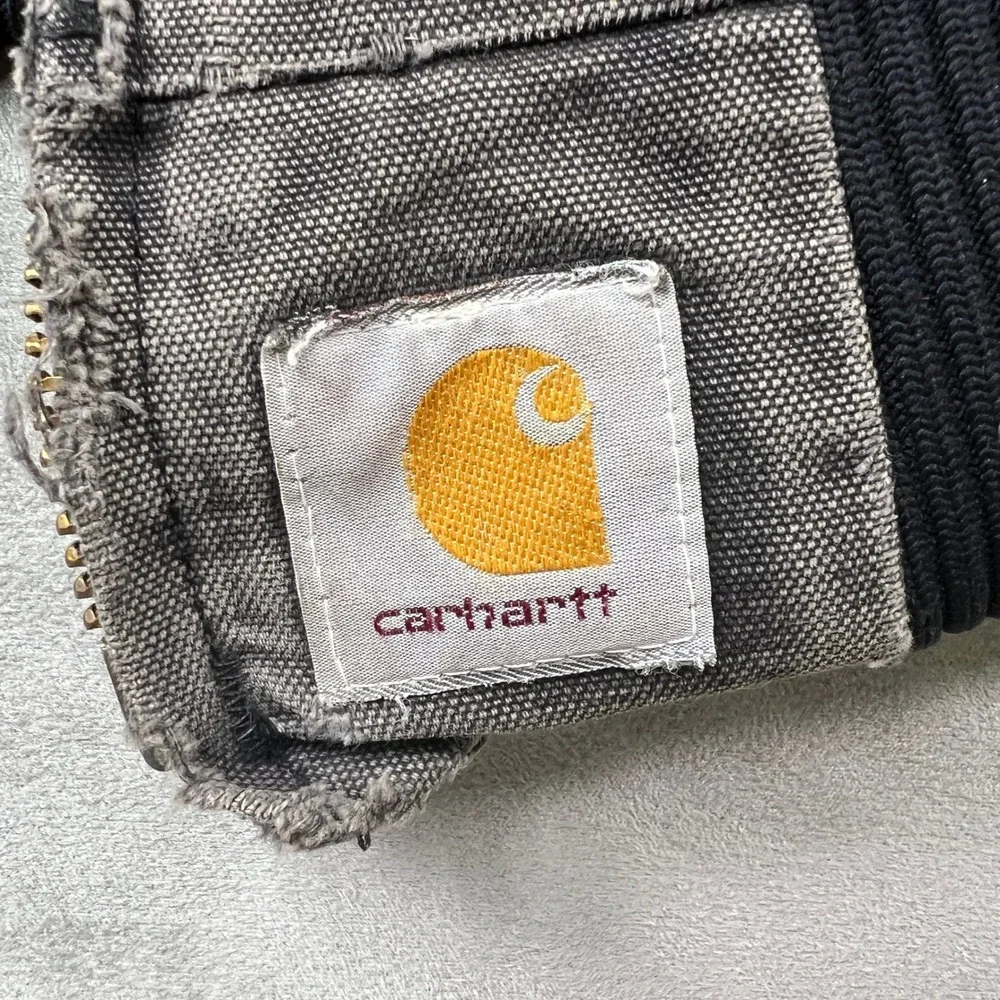 Vintage Carhartt Jacket Mens XL Black Santa Fe Red Quilted Liner USA 90s‎ JQ2105